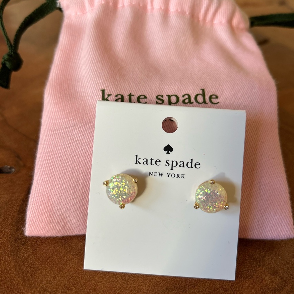 Kate Spade White Stud Earrings
